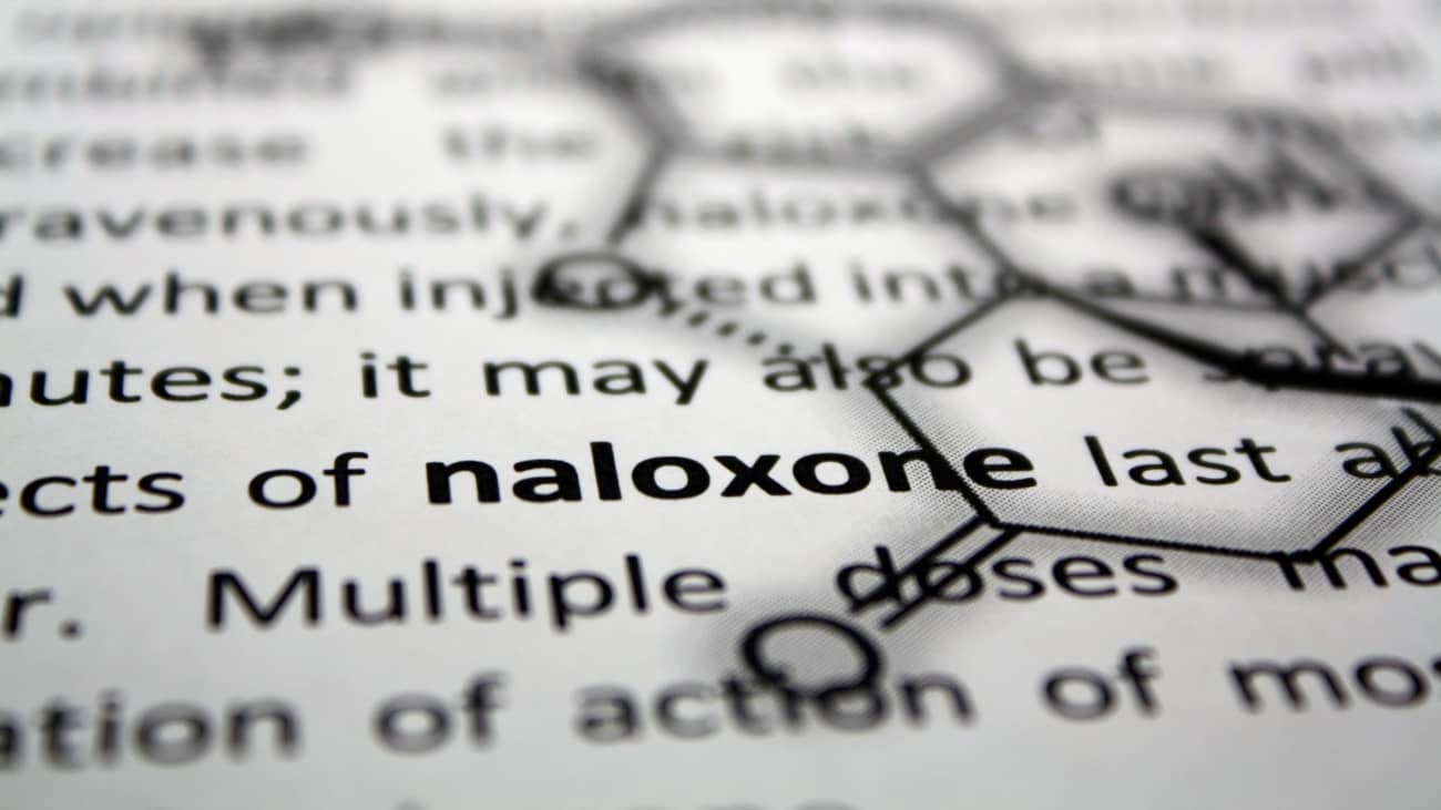 graphic representation of naloxone, used to reverse an opioid addiction