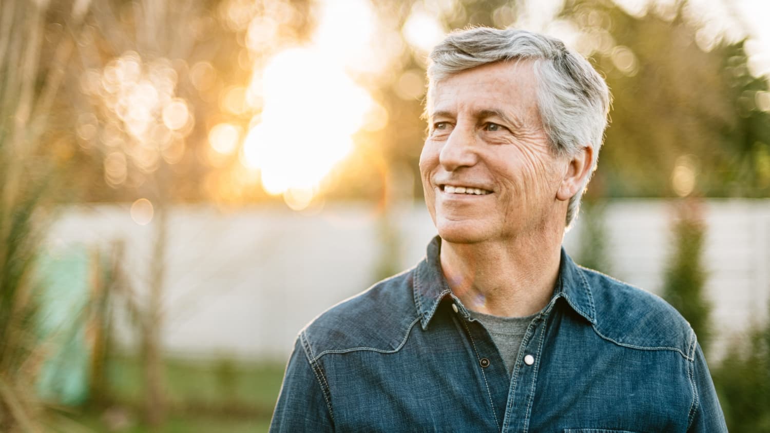 older man smiling after cytogenic studies for leukemia diagnosis