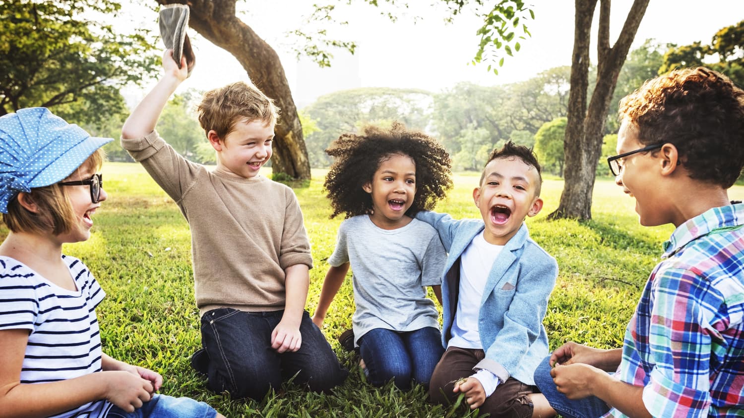 children in the park, perhaps after cancer immunotherapy treatments