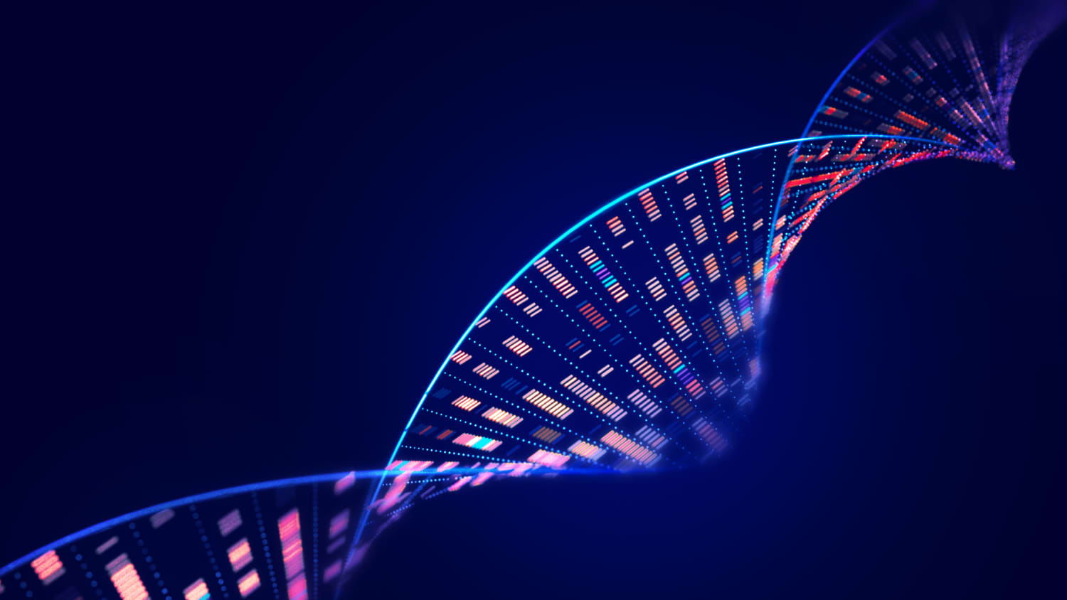 DNA strand representing whole exome sequencing