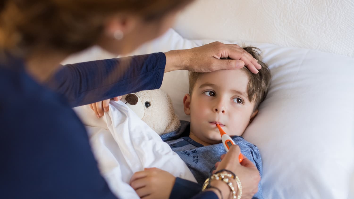 A boy suffering from possible sepsis.