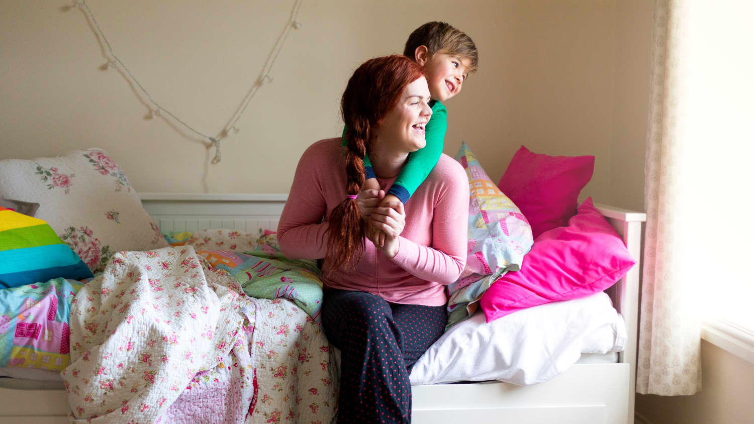 Mother and child perhaps discussing gender-diverse needs