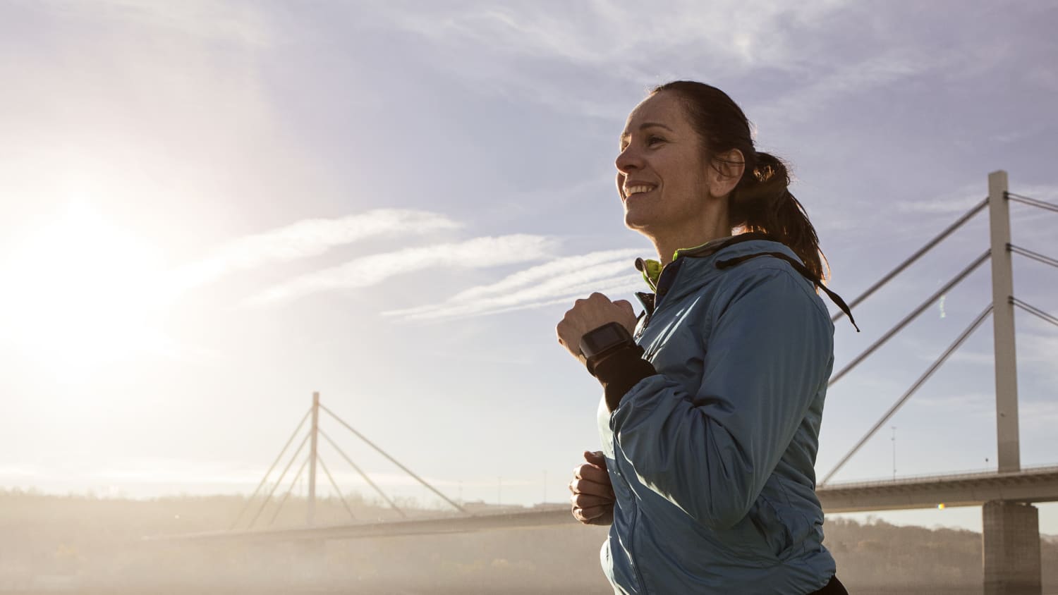 woman runs after Gastric Bypass (Roux-en-Y) Surgery