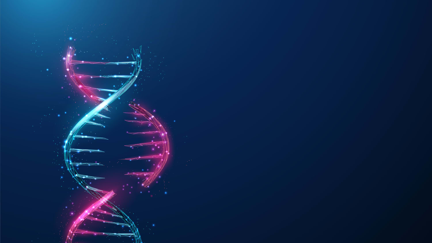 Illustration of DNA strand, representing two gene therapies for sickle cell disease