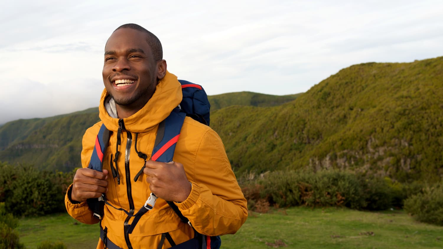 man hiking after treatment for small cell lung cancer