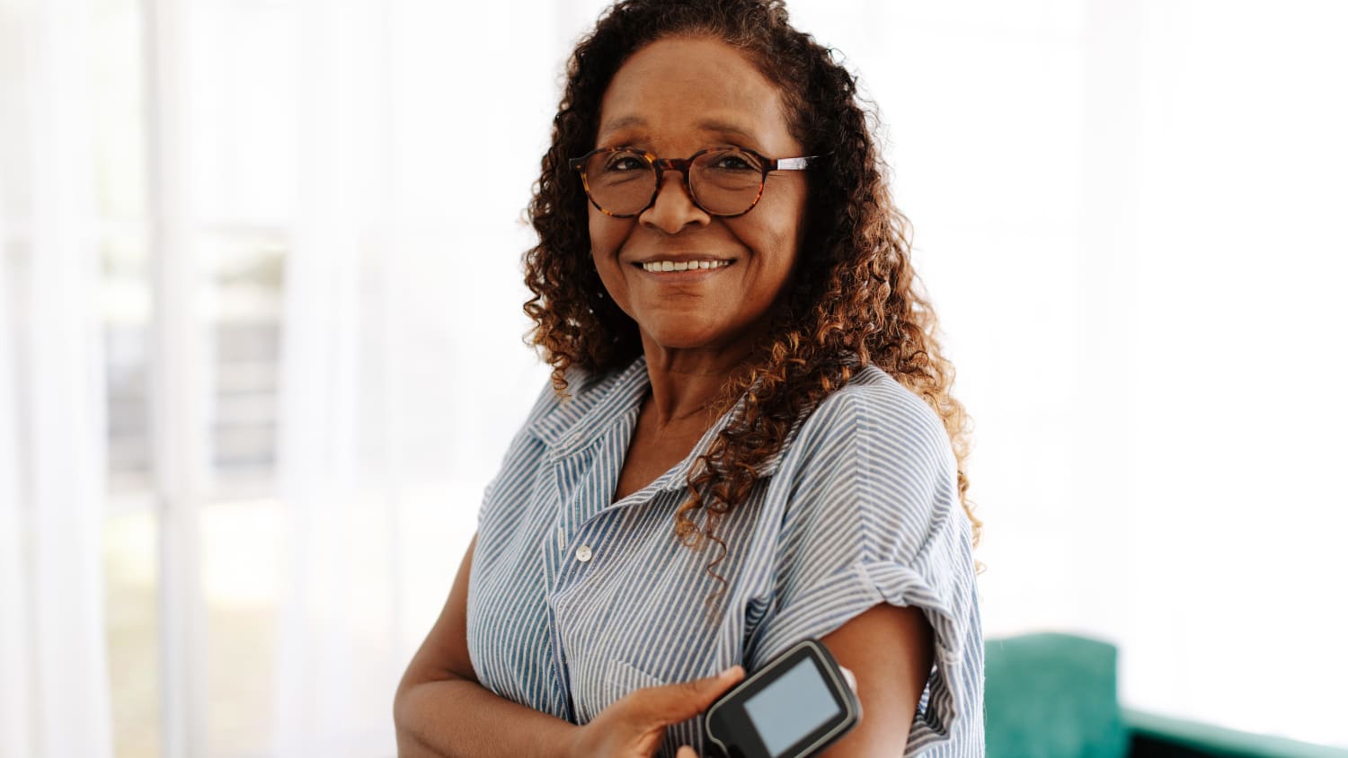 woman managing diabetes