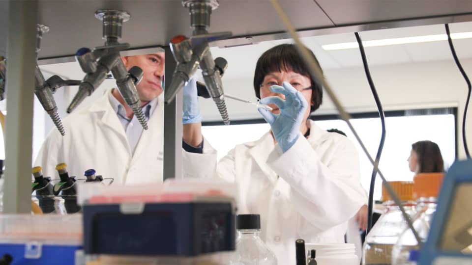 researchers in a lab