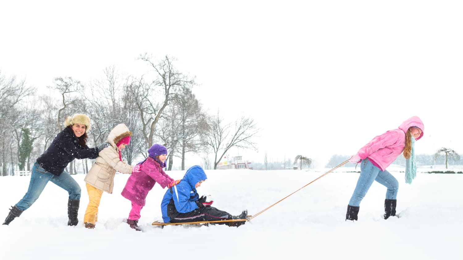 A family playing in the snow should worry about frostbite