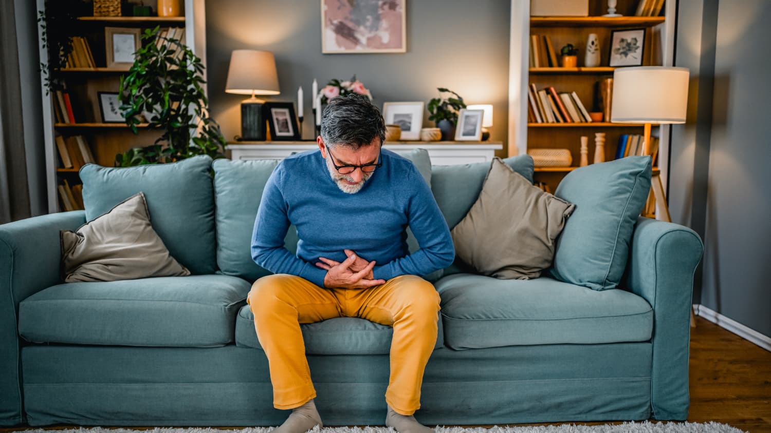 man experiencing Gastroenteritis