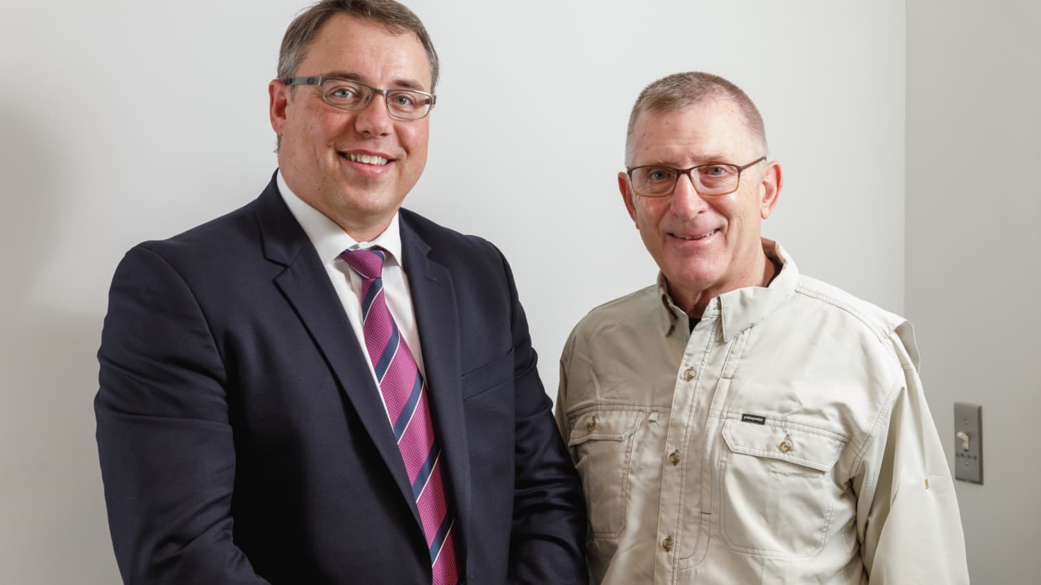 Jason Lee Gerrard, MD, PhD with patient Ray Figlewski