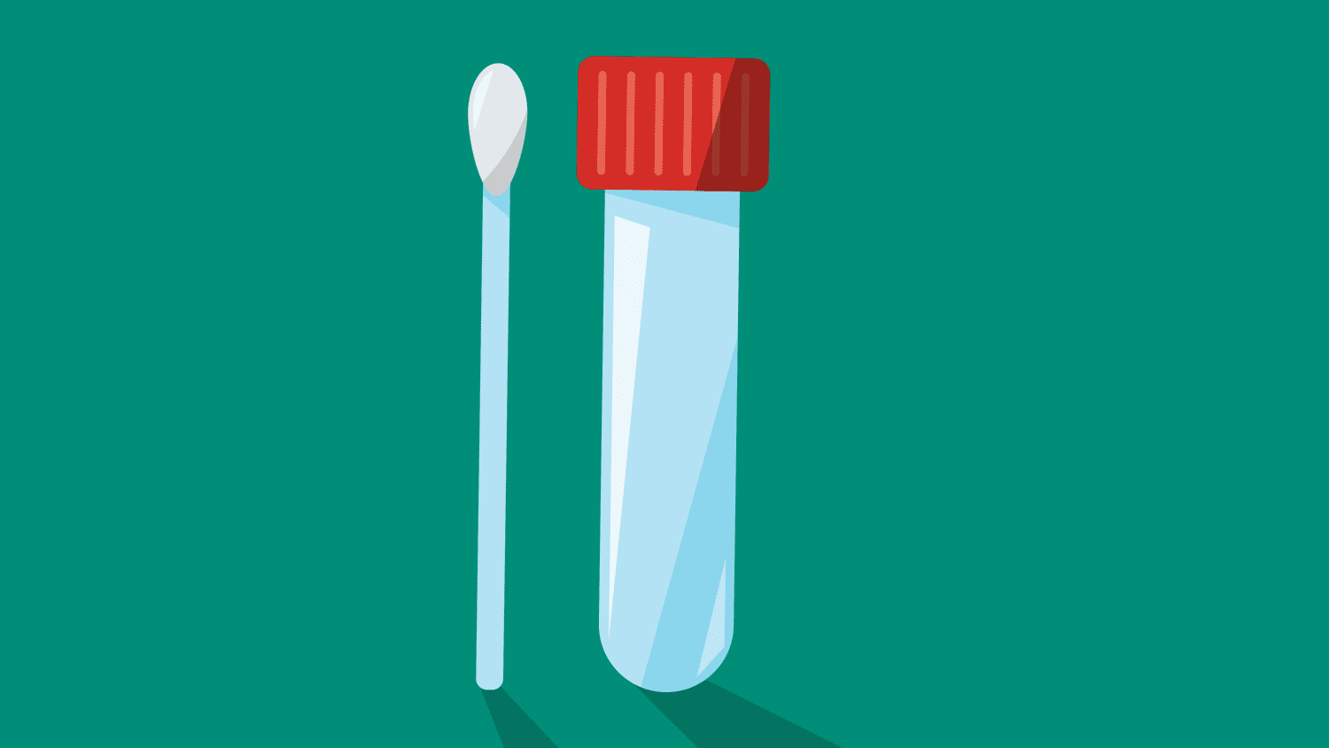 An illustration of a Covid19 test swab