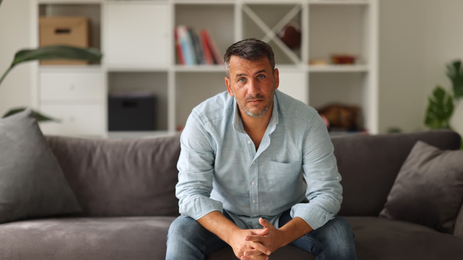 man on couch.