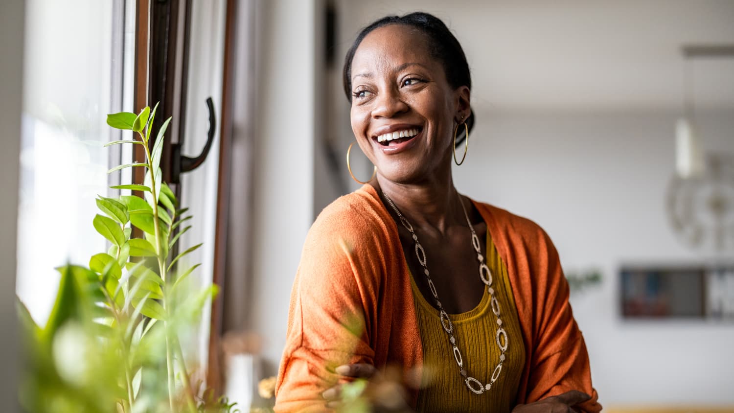 woman with Ovarian Cancer smiles