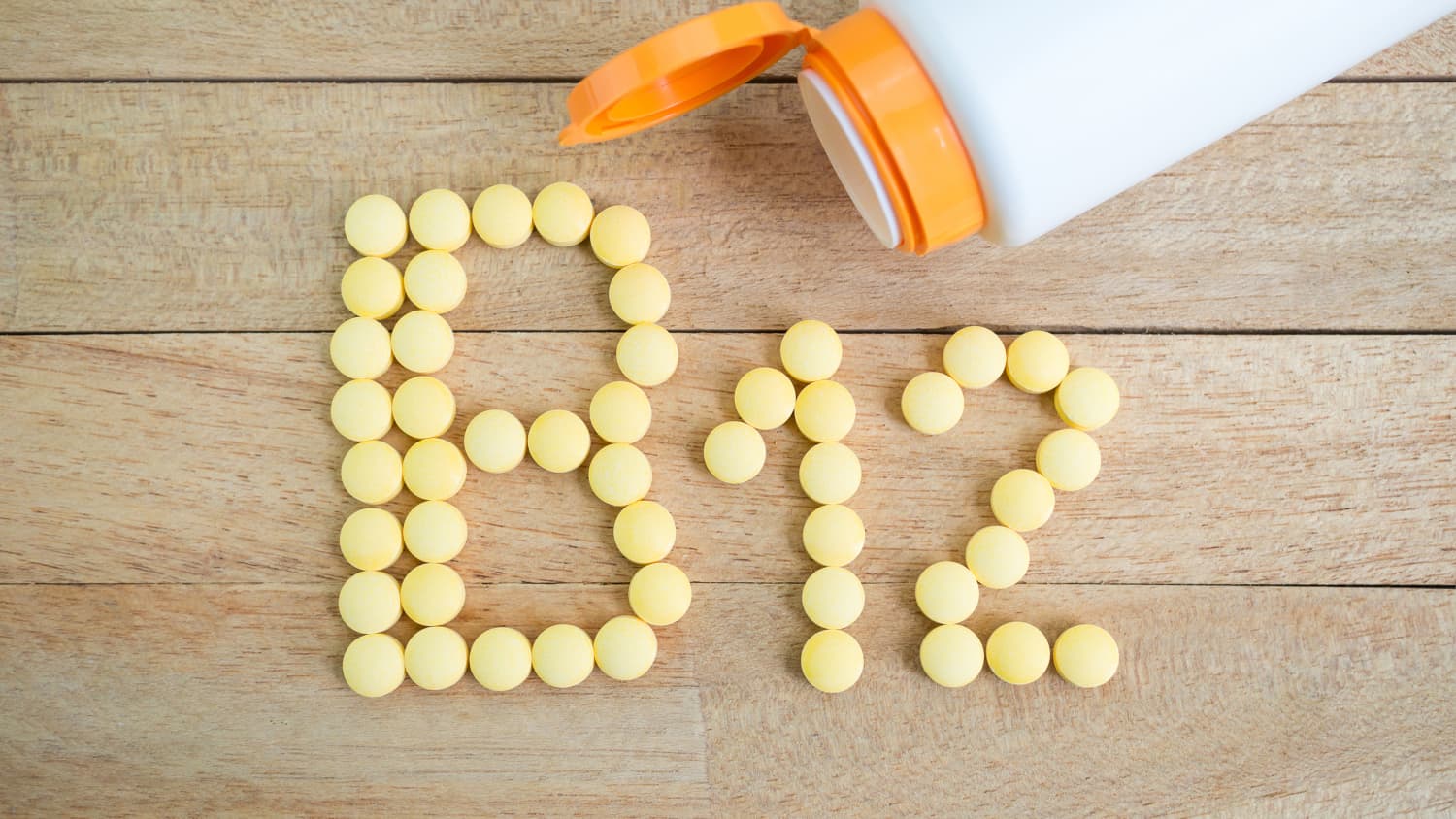 arrangement of vitamin B12 supplements