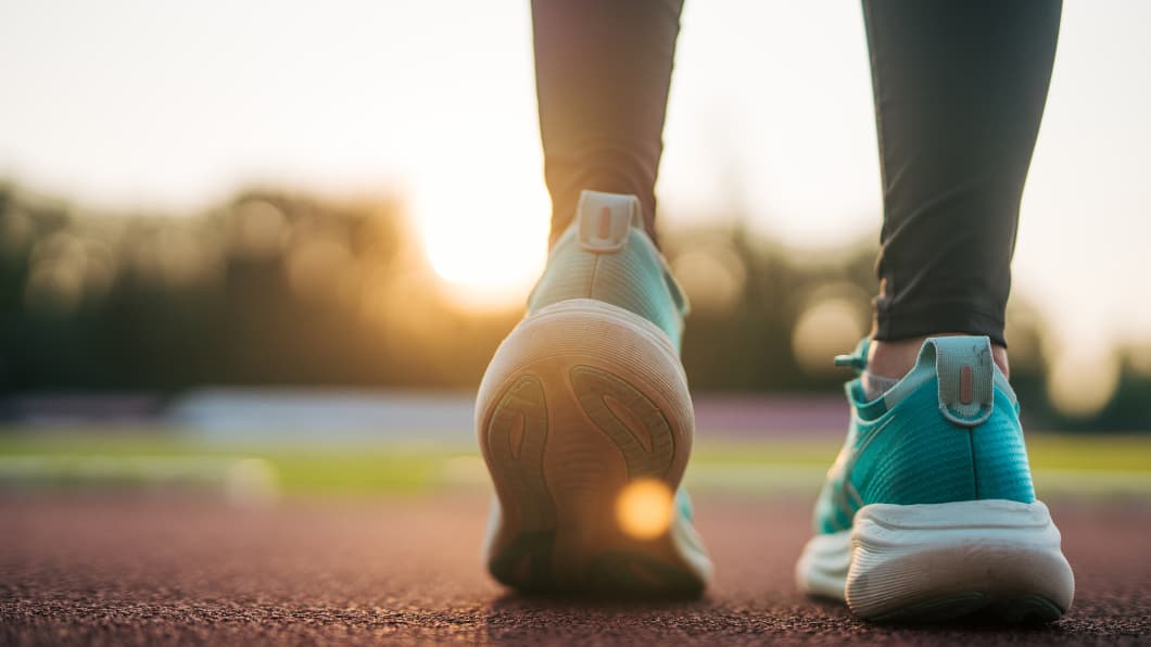 running on a track