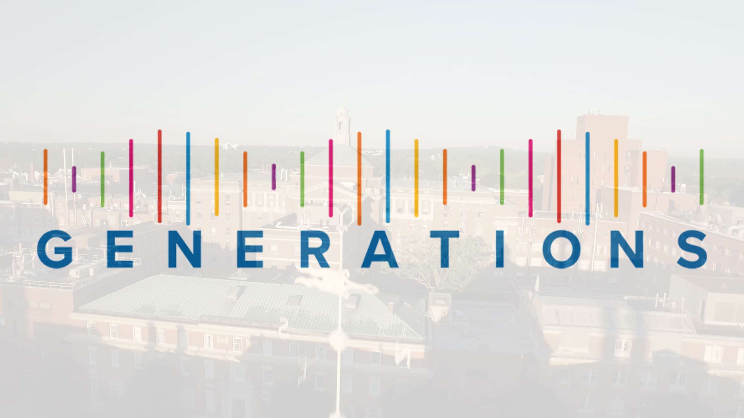 A graphic of a DNA strand with the word Generations underneath it.