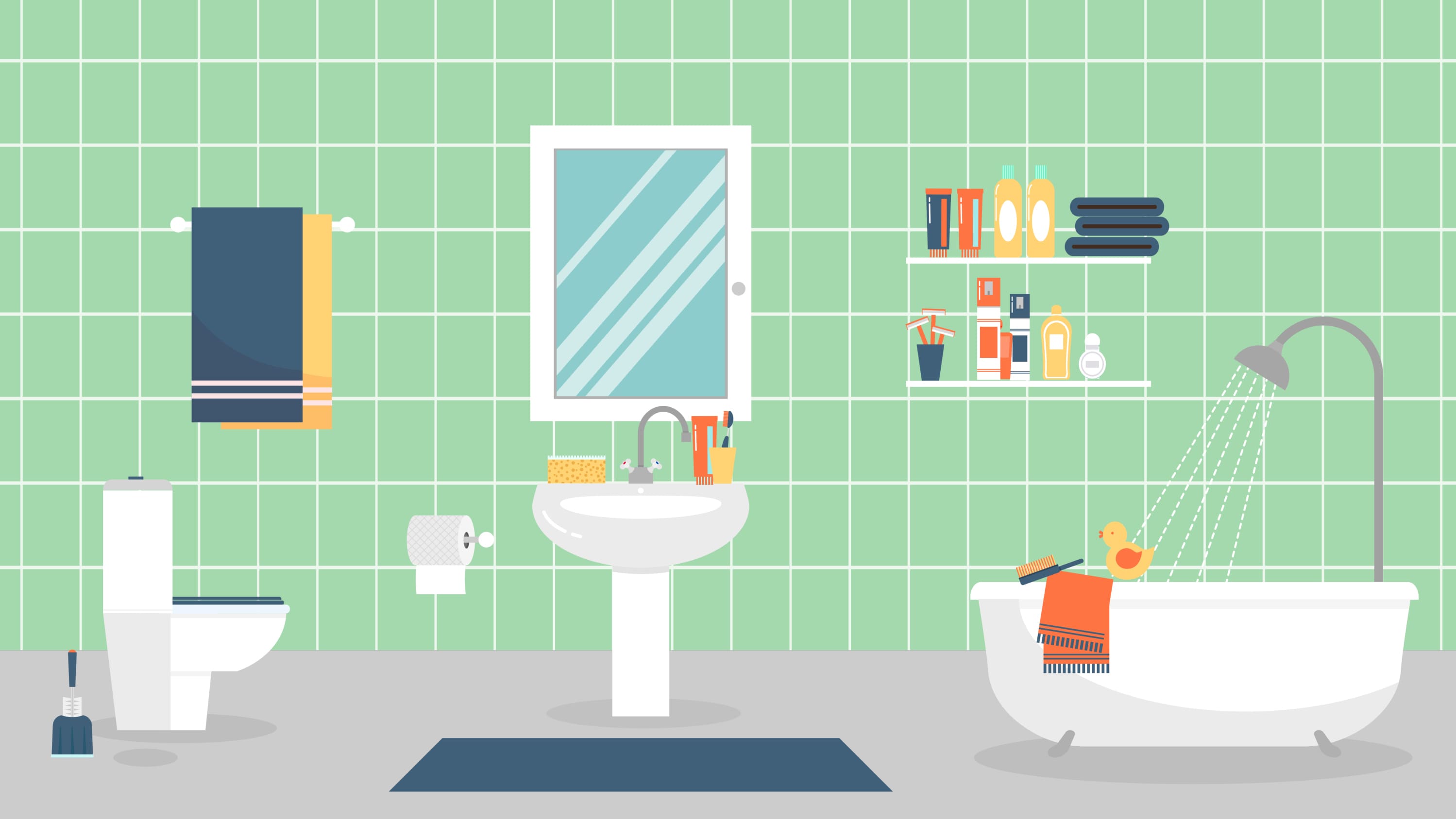 illustration of a bathroom