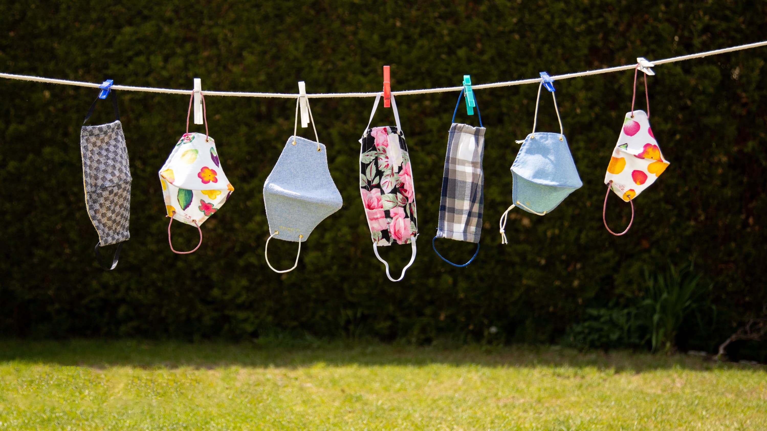 face masks on a clothes line—for more than just COVID-19 protection