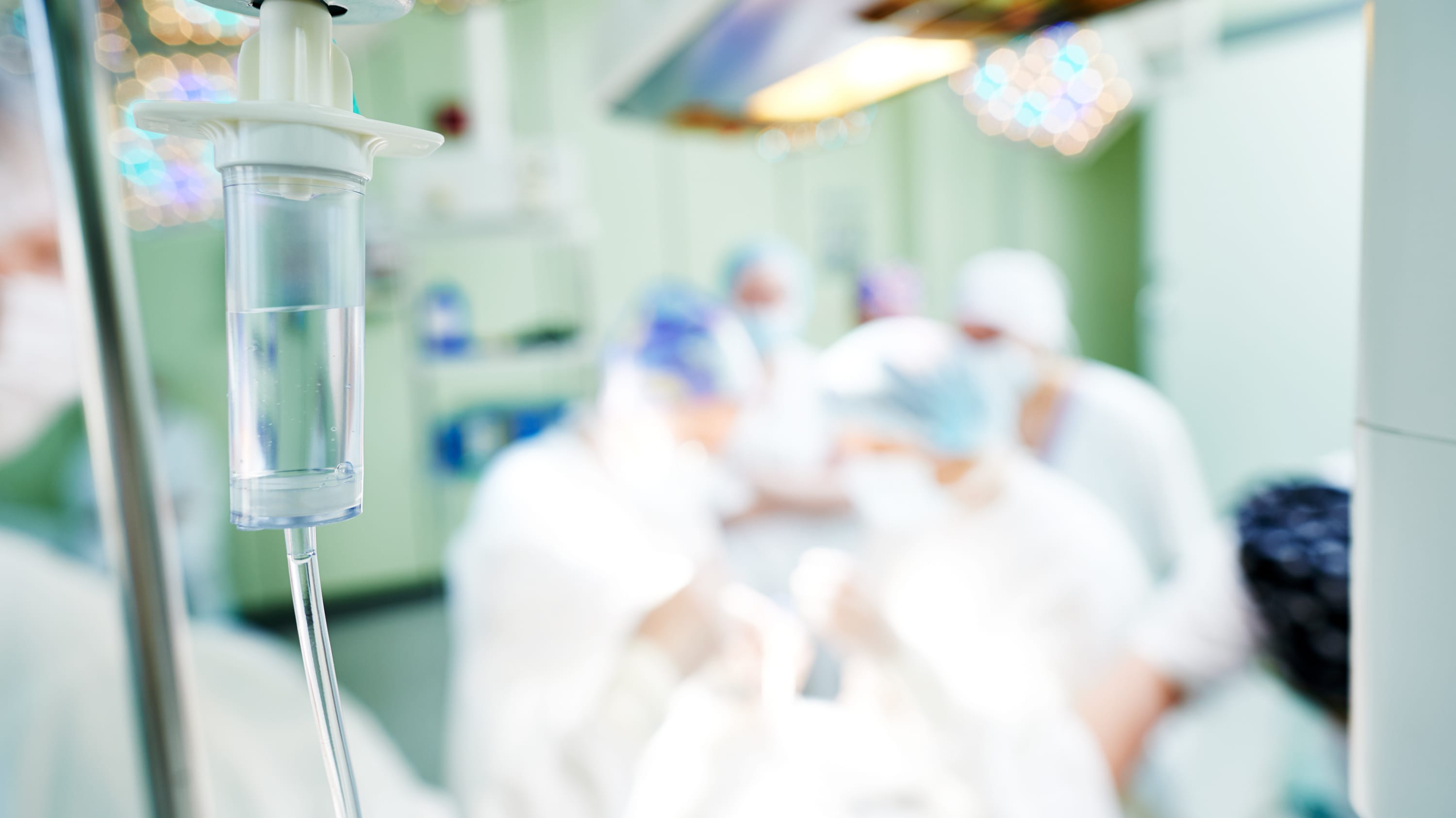 A view of an emergency operating room where anesthesia for atrial fibrillation may be delivered to a patient.