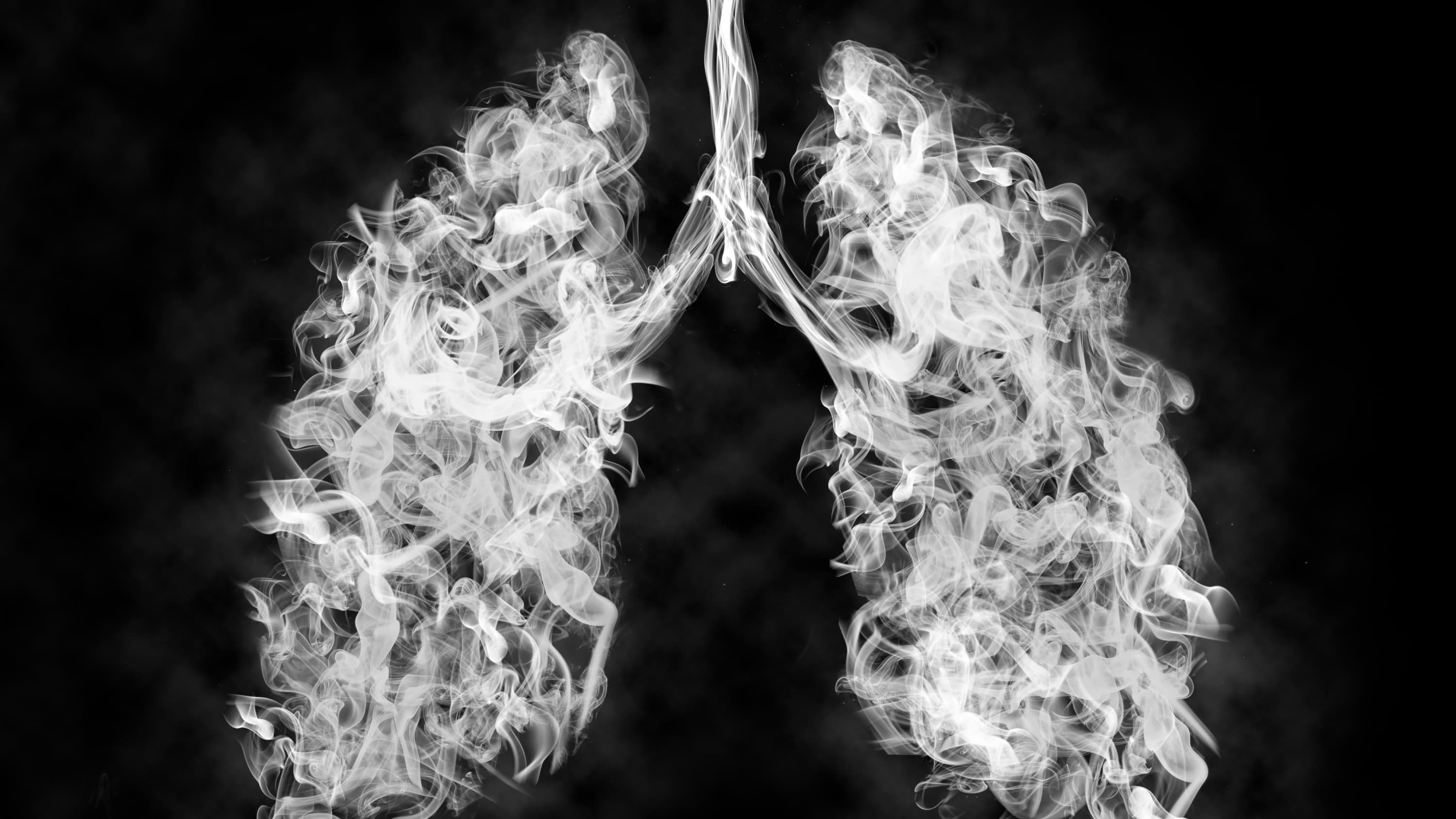 Illustration of smoke in lungs, representing the dangers of vaping