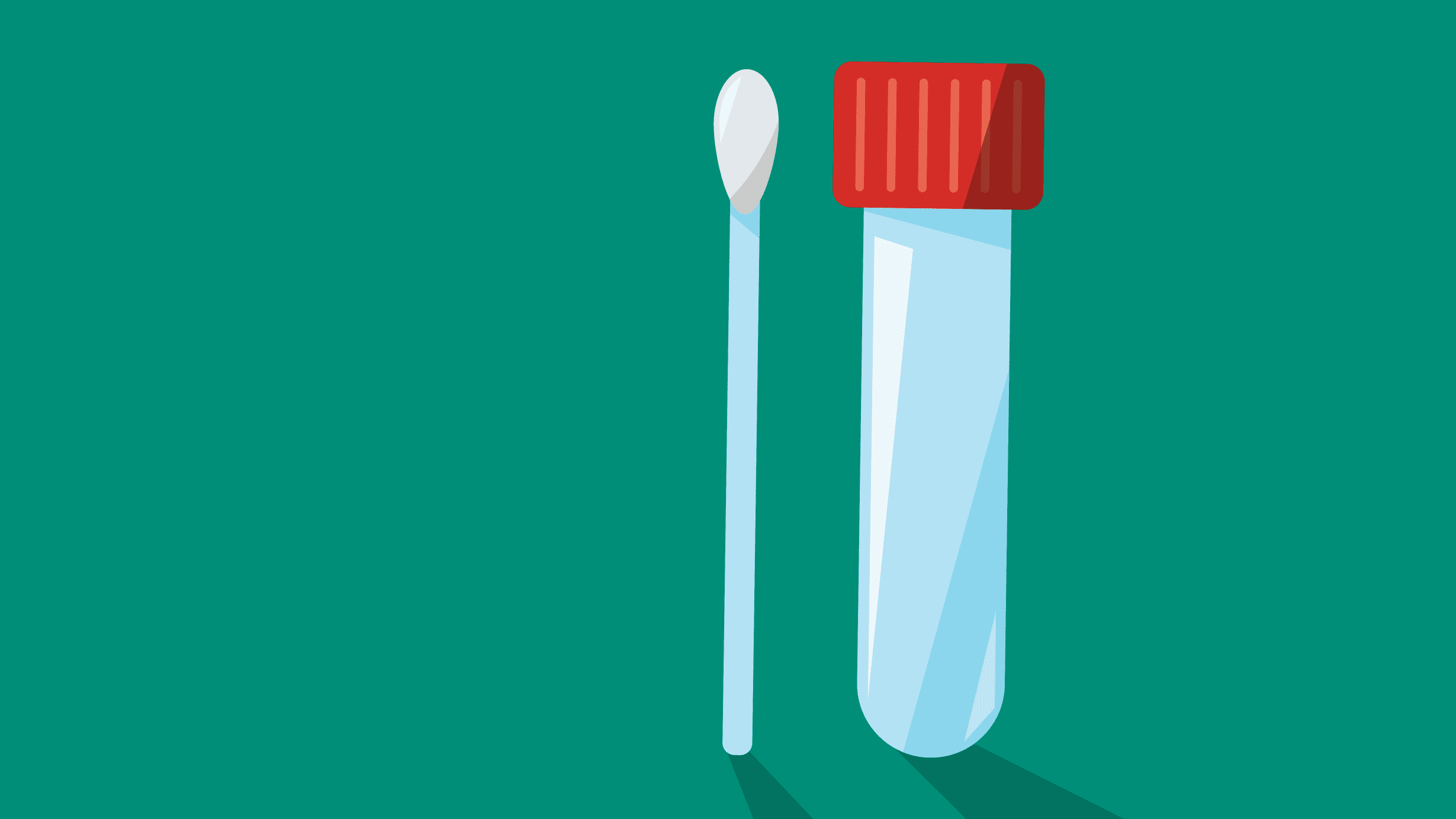 An illustration of a Covid19 test swab