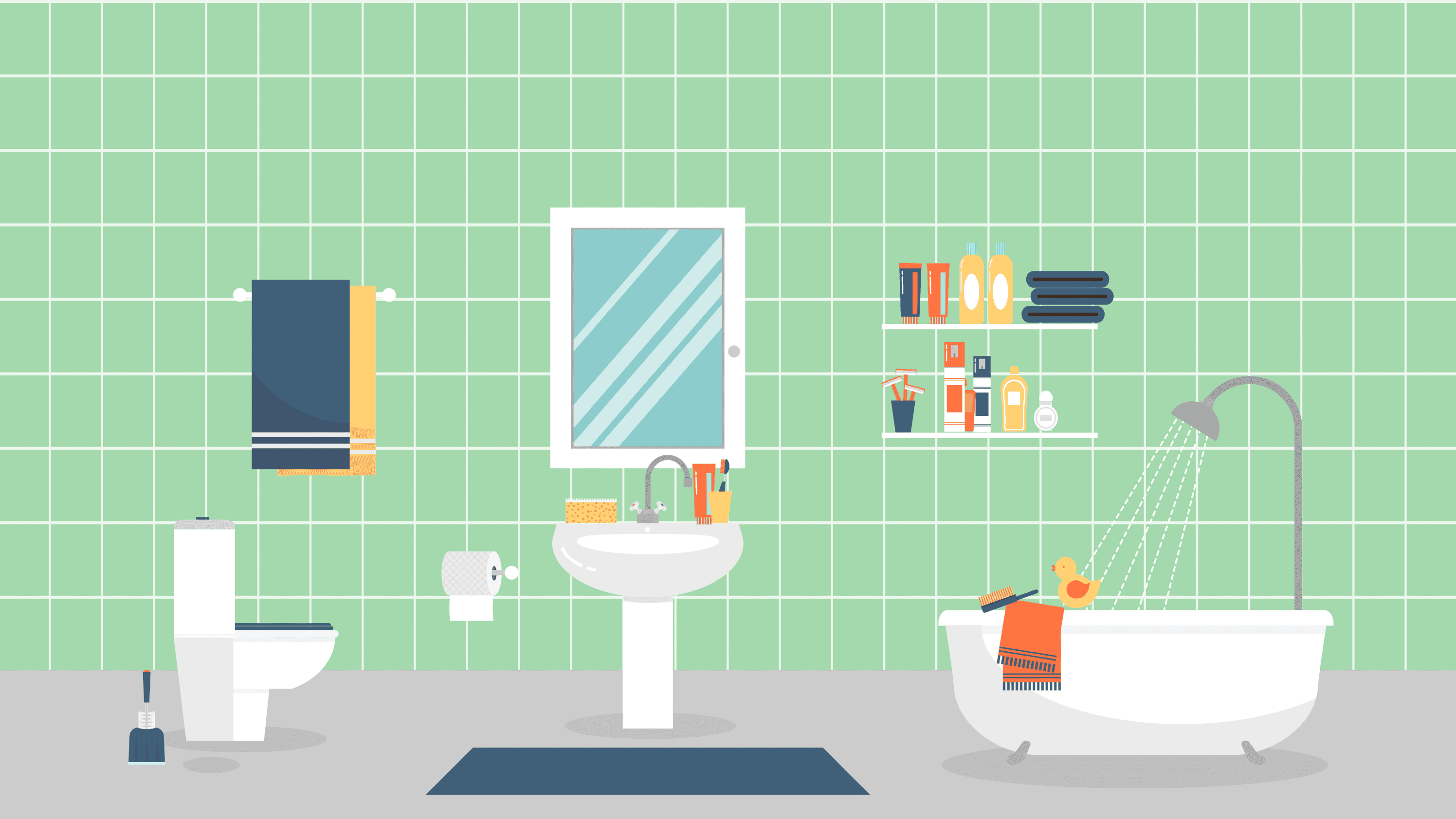 illustration of a bathroom