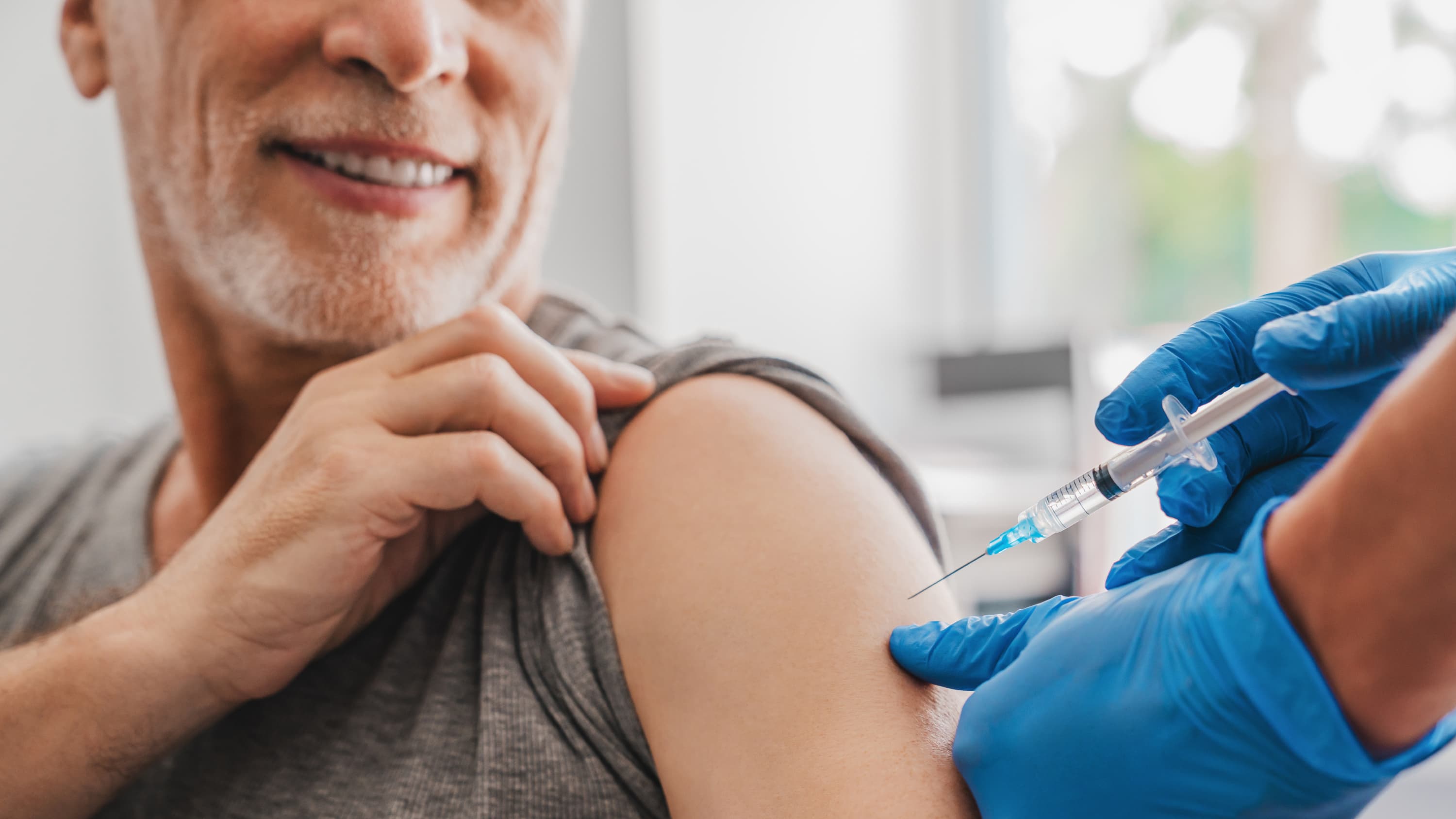 older adult receiving an RSV vaccine