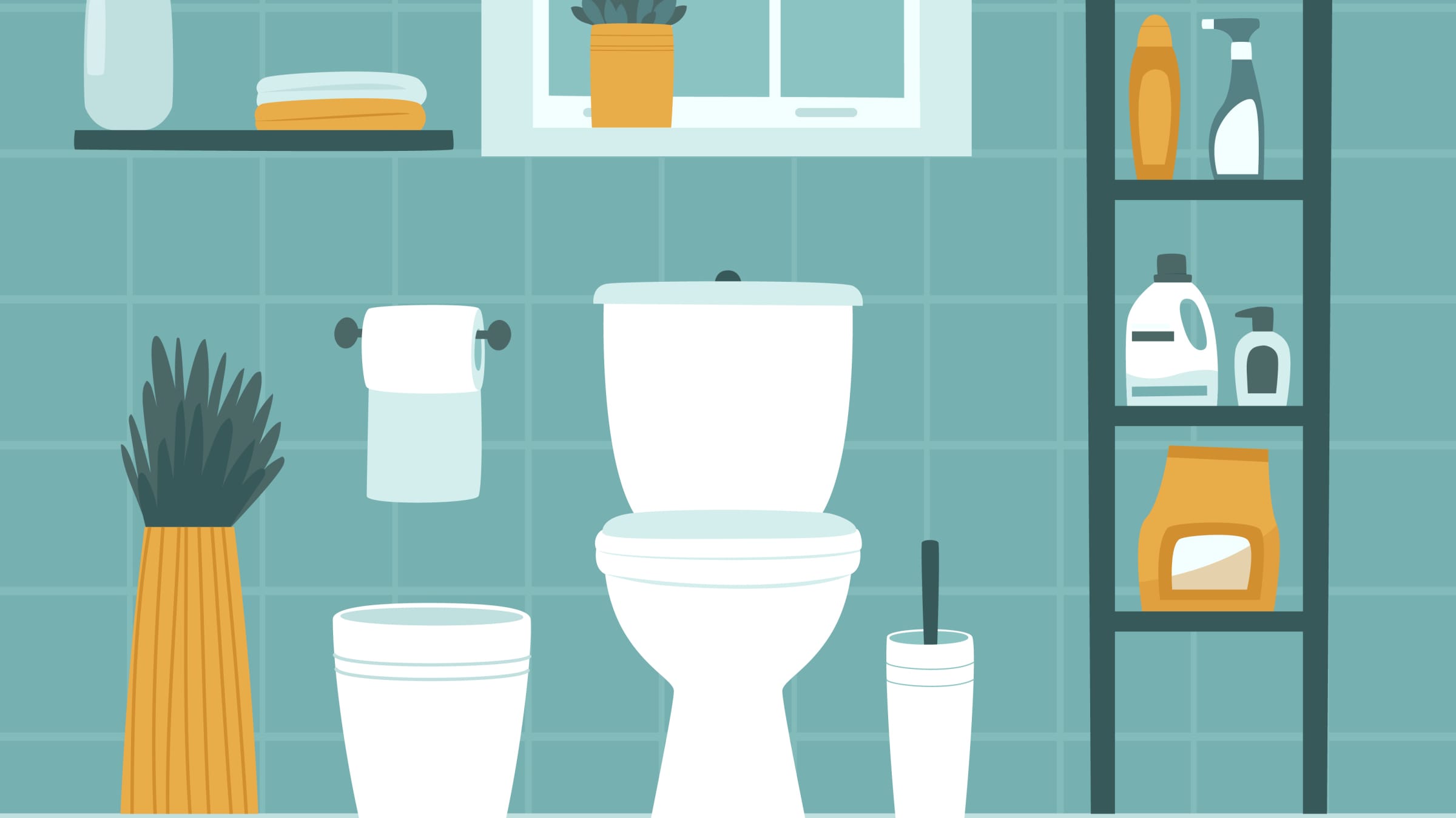 illustration of a toilet representing colonoscopy prep options