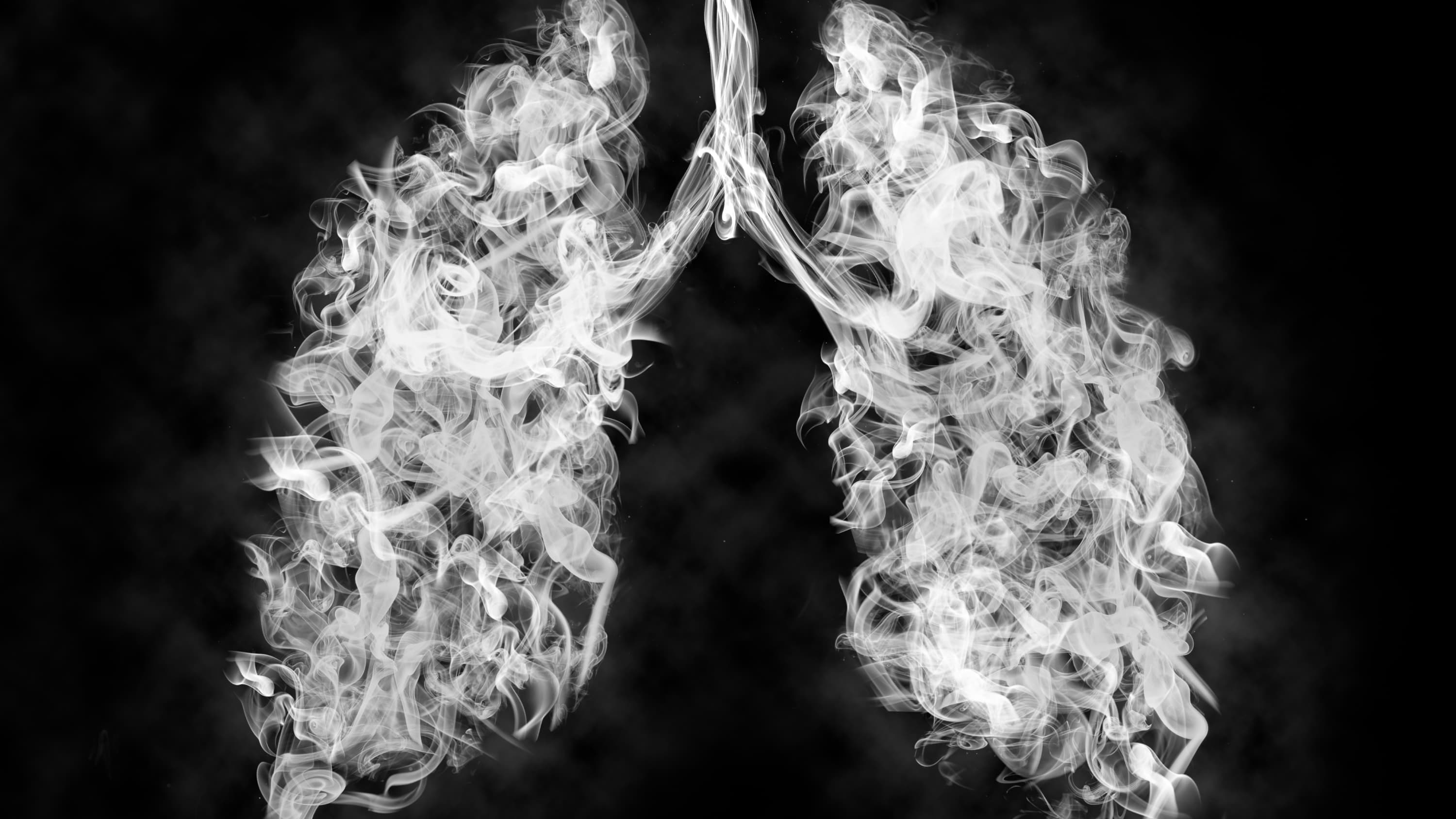 Illustration of smoke in lungs, representing the dangers of vaping