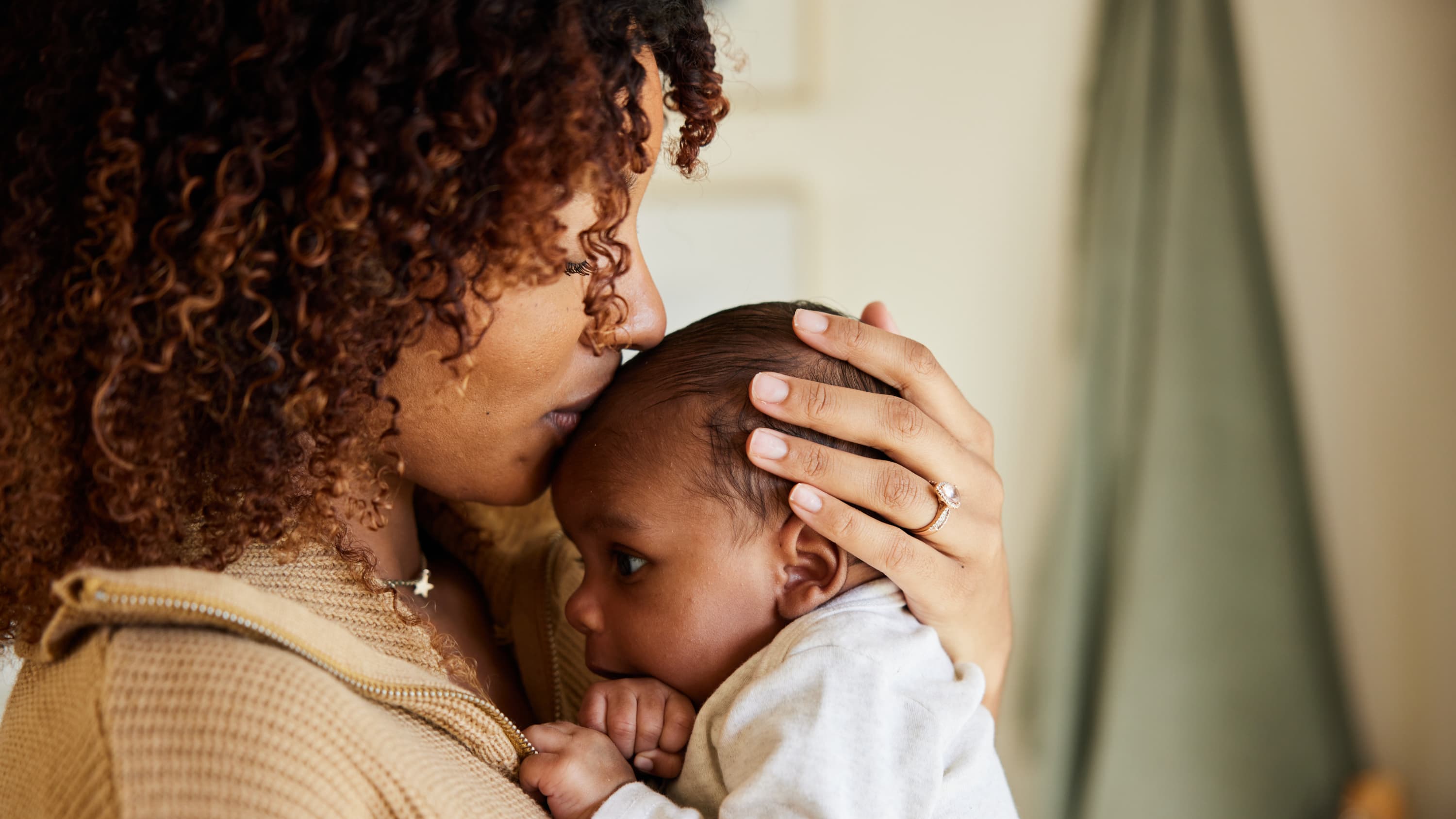 Black mother and baby with sickle cell disease