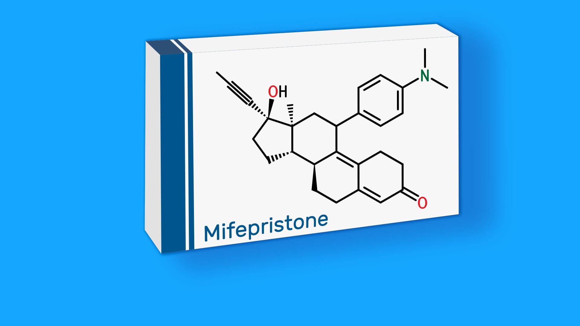 illustration of mifepristone, as part of a medication abortion regimen