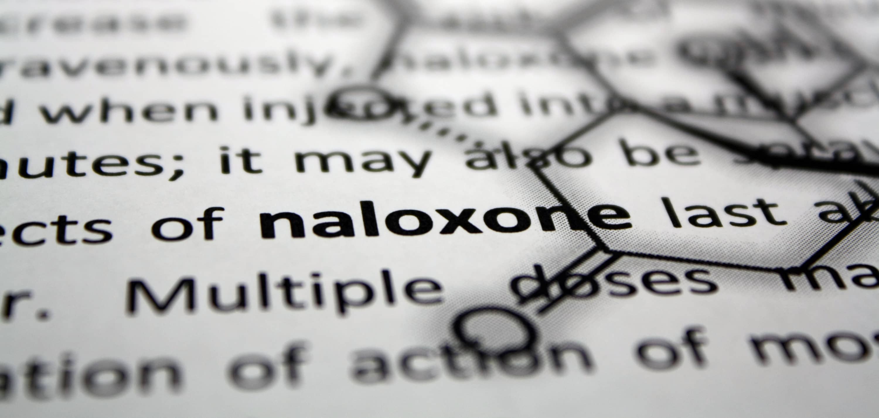 graphic representation of naloxone, used to reverse an opioid addiction