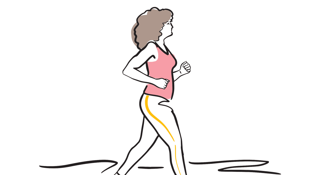 woman taking an exercise walk