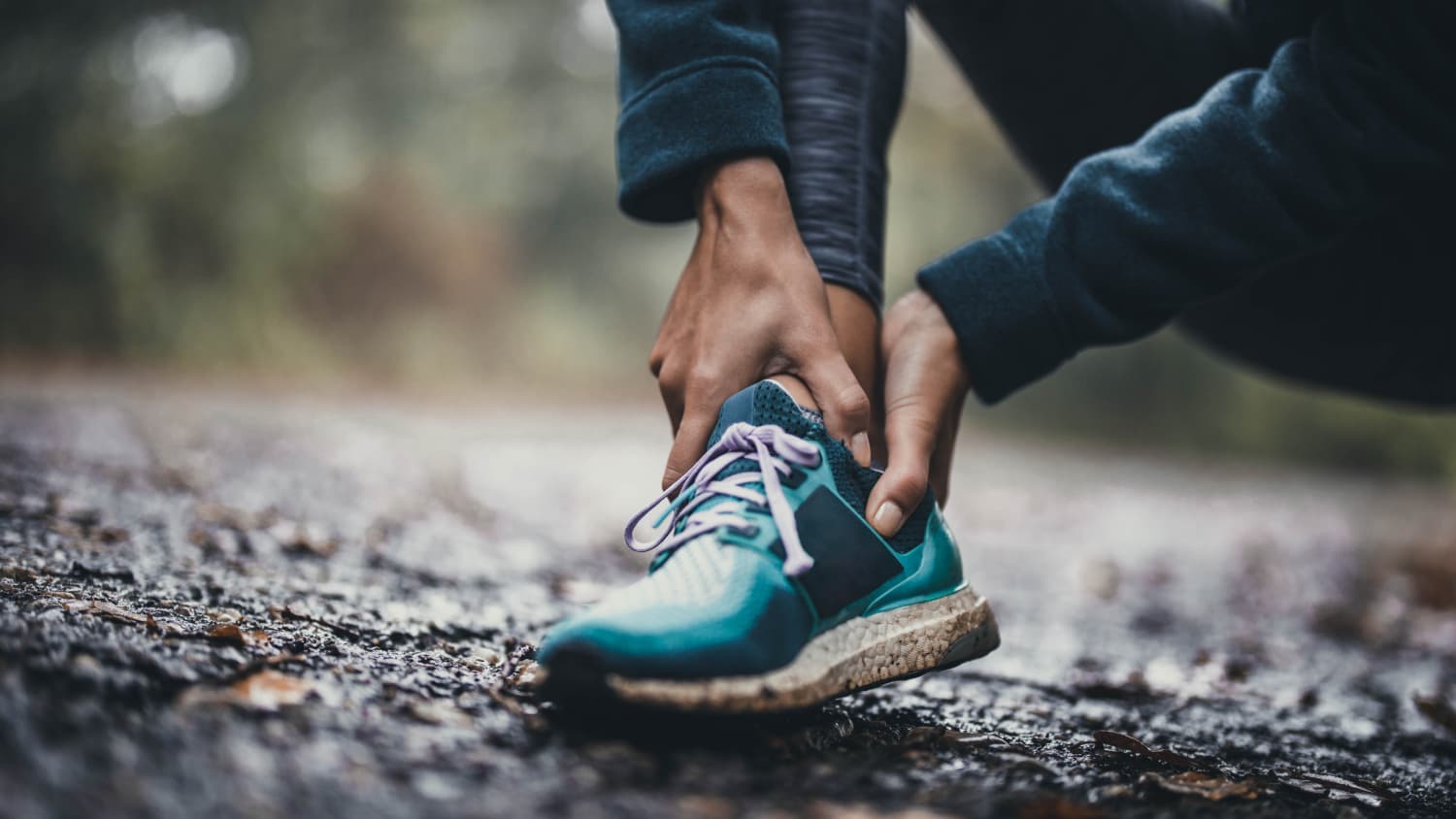woman with ankle sprain or strain