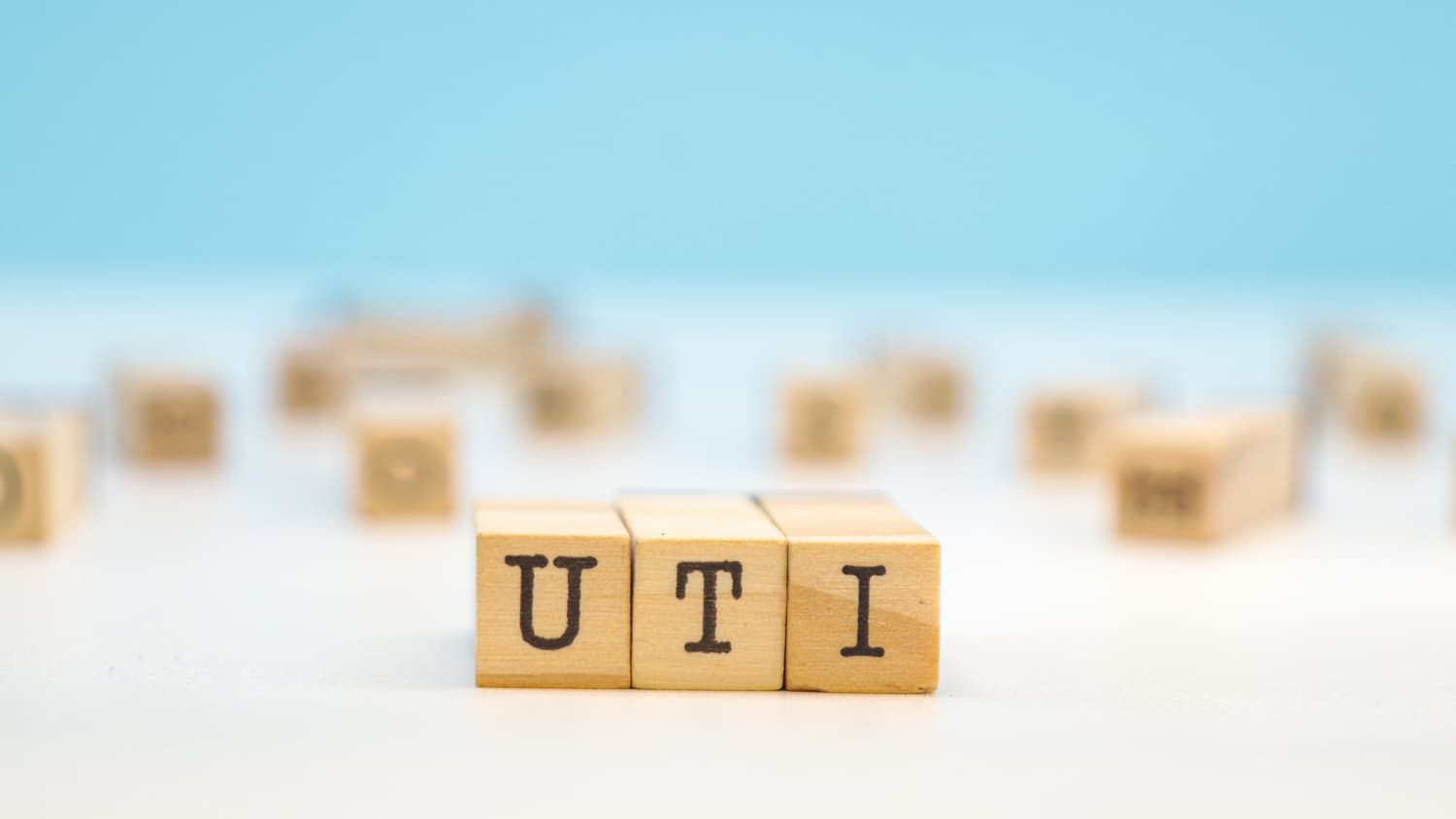 block letters spelling UTI for urinary tract infection
