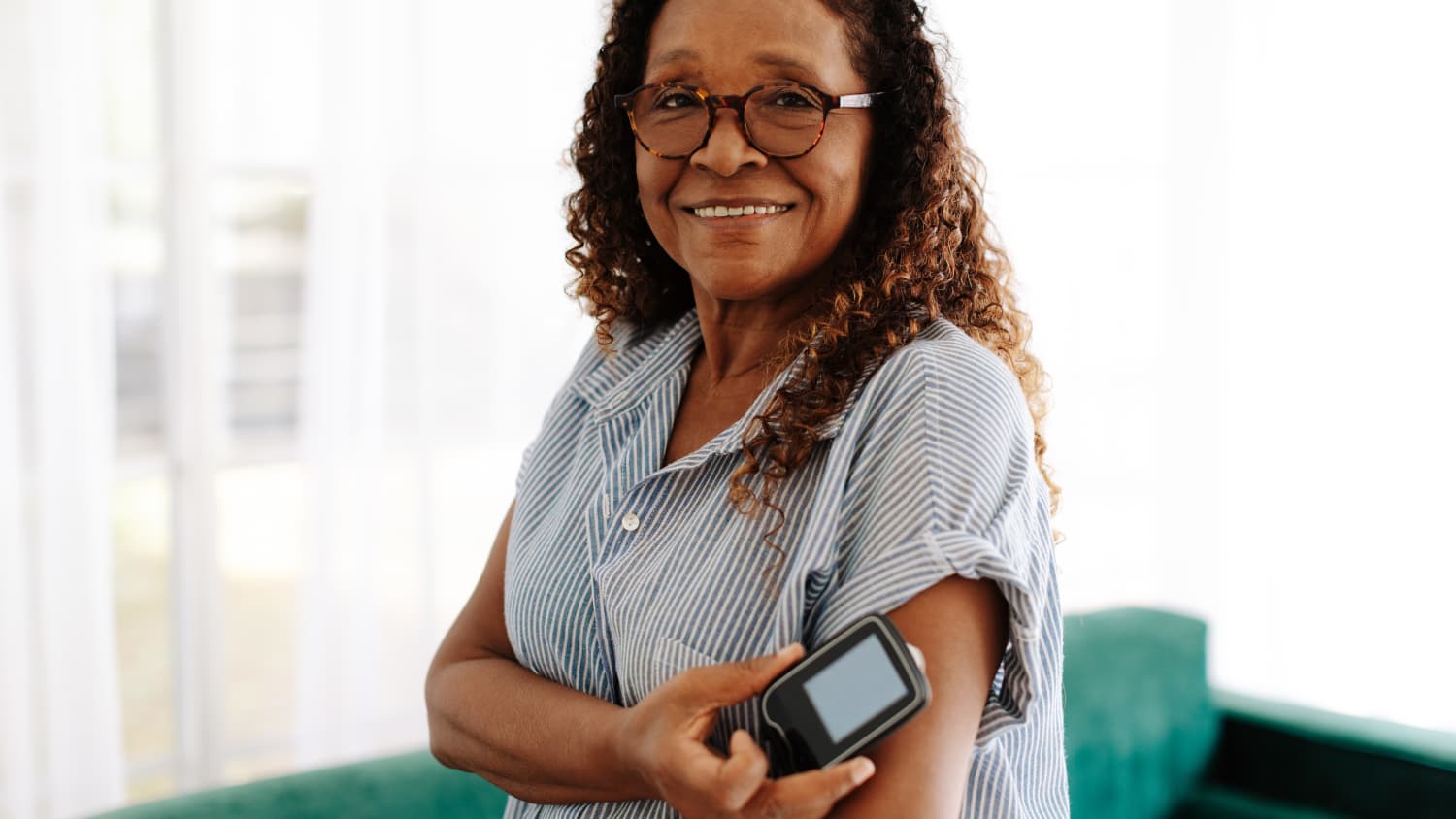 woman managing diabetes