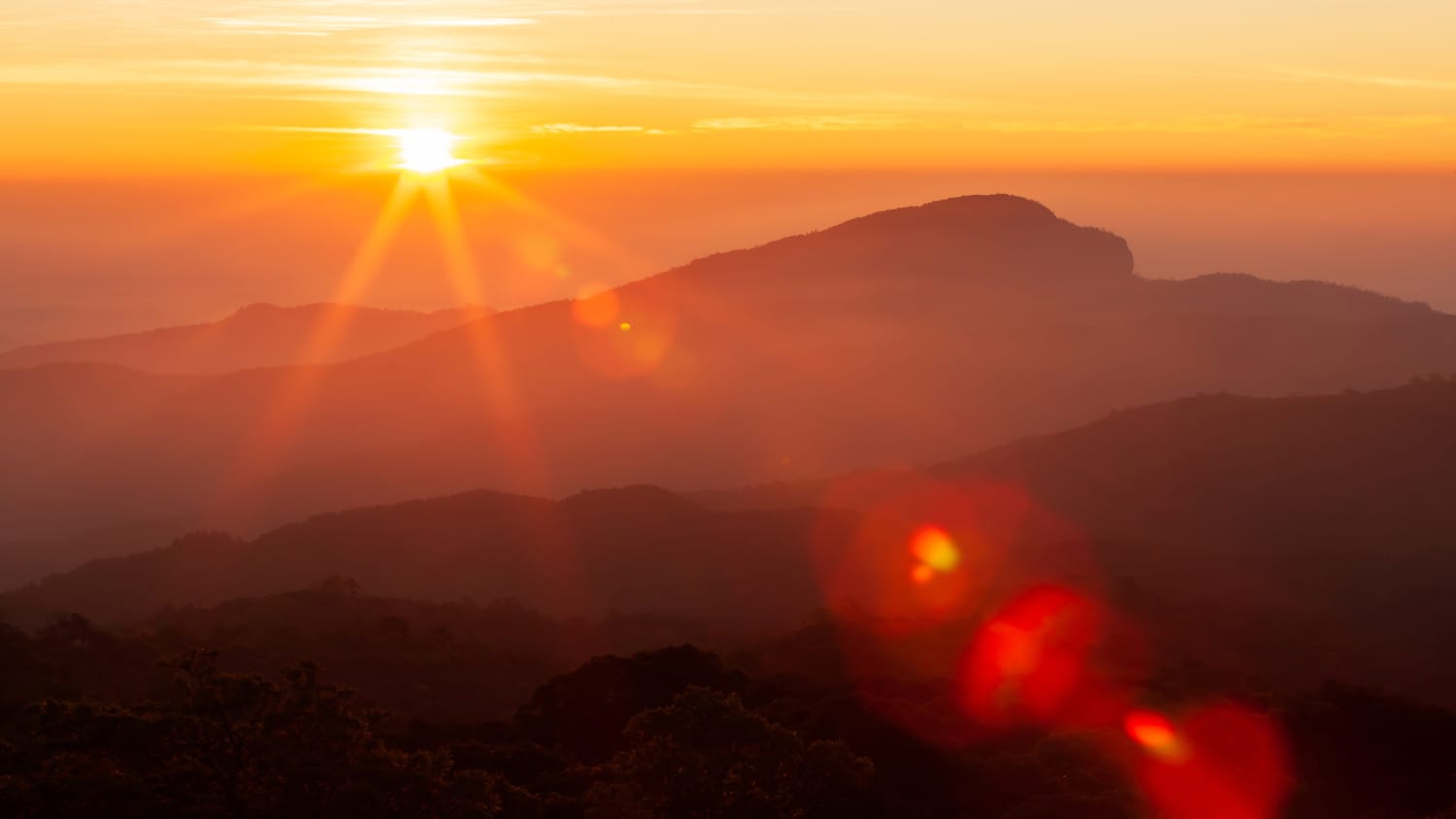 sunrise over mountains, representing new treatments for myasthenia gravis