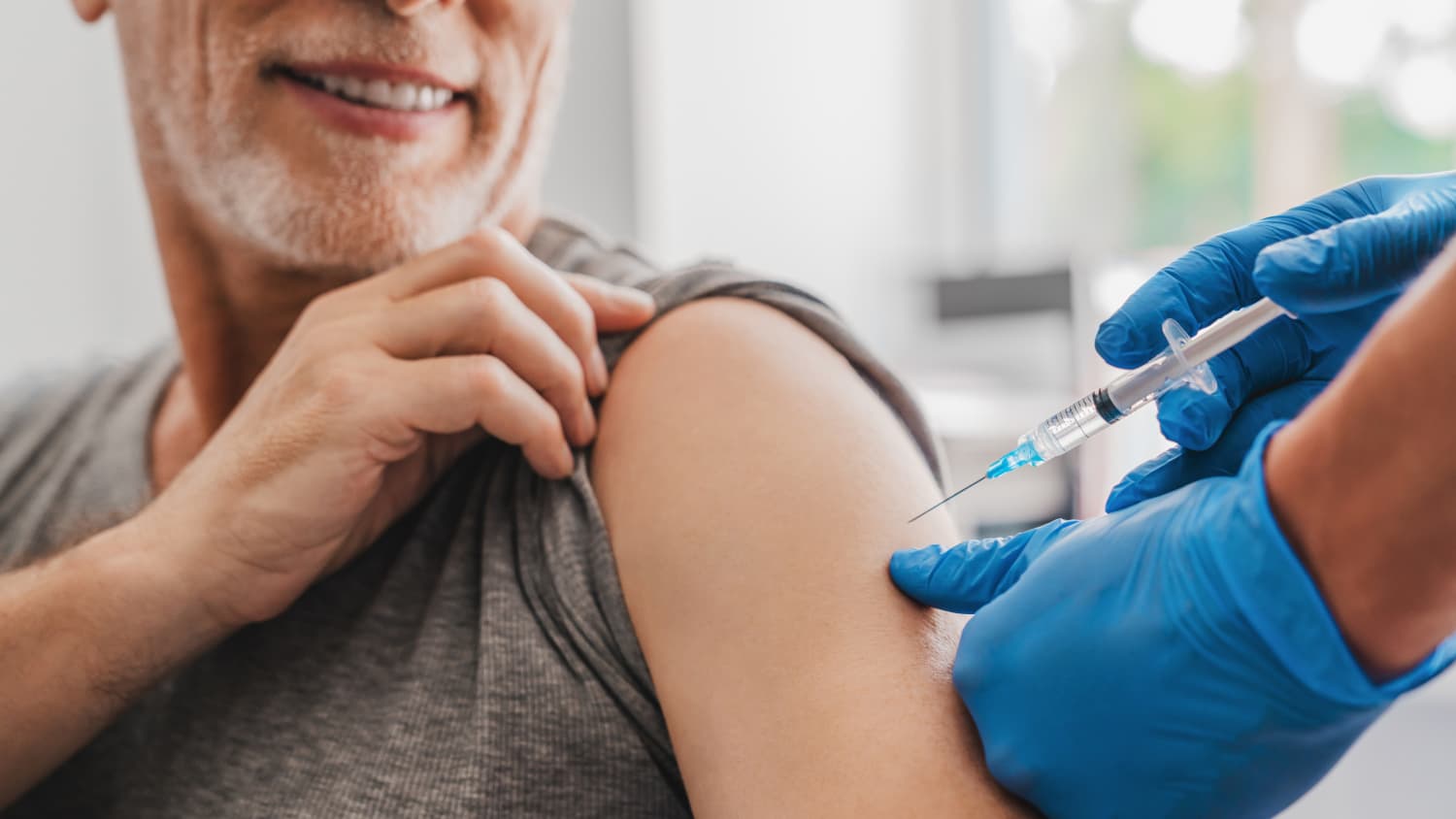 older adult receiving an RSV vaccine