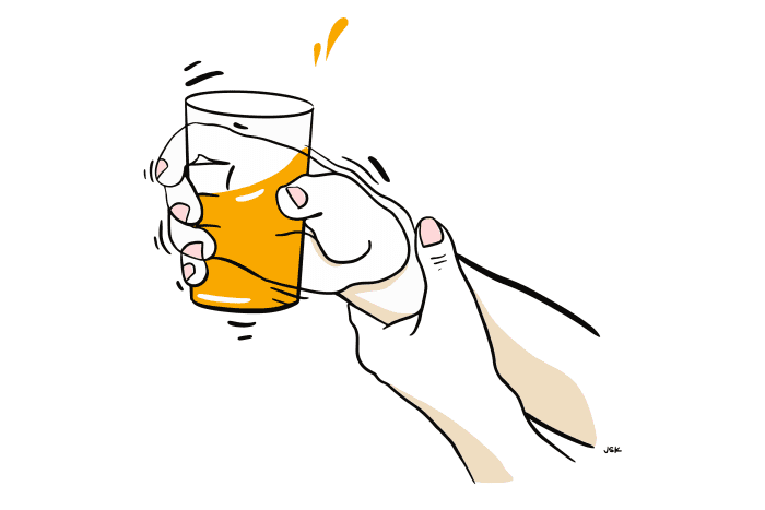 Illustration of Long COVID-associated tremor