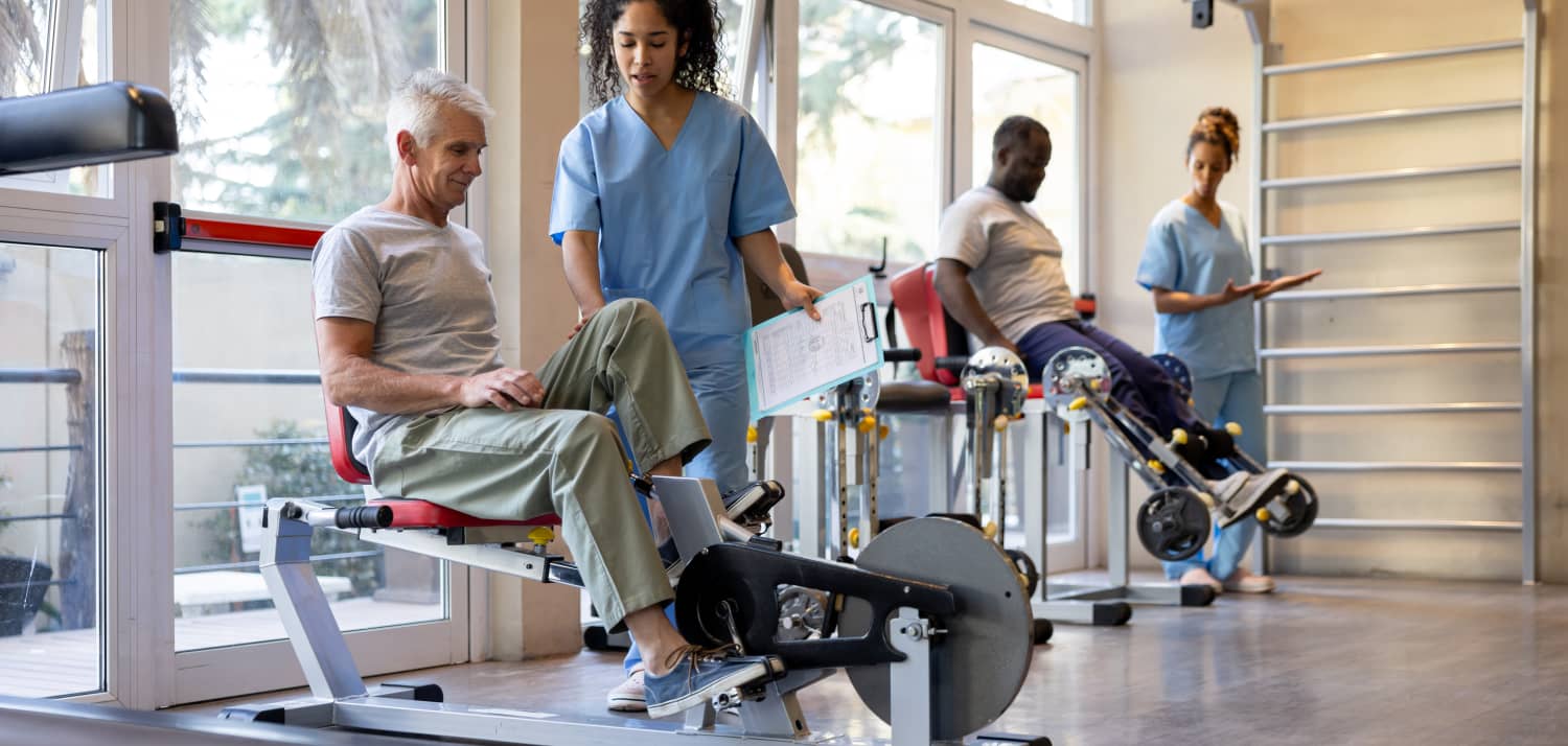 Man On Stationary Bike