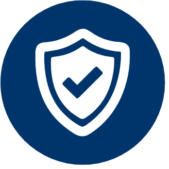 icon displaying a shield with a check mark