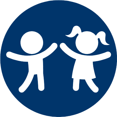 icon displaying two children playing