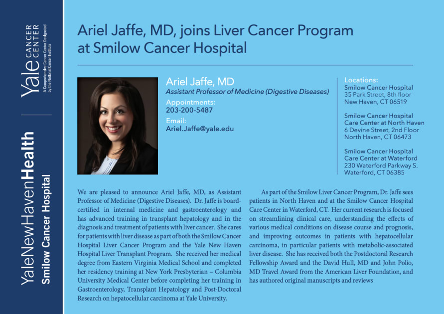 Ariel Jaffe, MD, joins Liver Cancer Program at Smilow Cancer Hospital