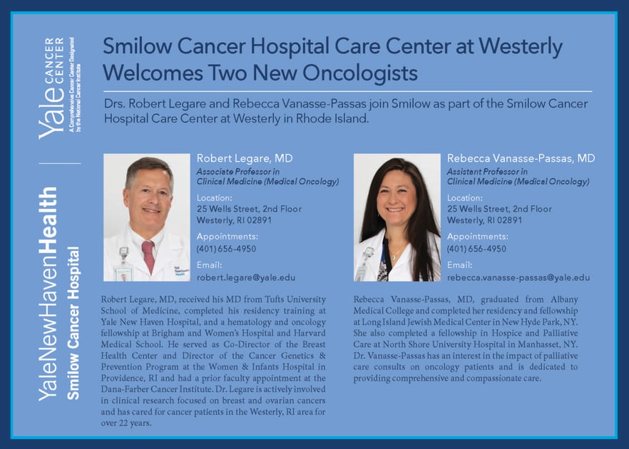 Smilow Cancer Hospital Care Center At Westerly Welcomes