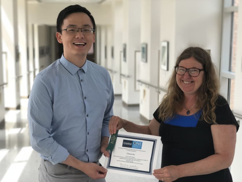Chenxi Hu received the Young Investigator Award from ISMRM