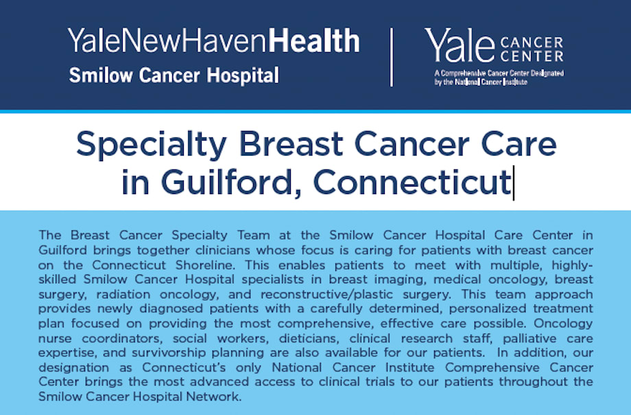 Specialty Breast Cancer Care in Guilford, Connecticut