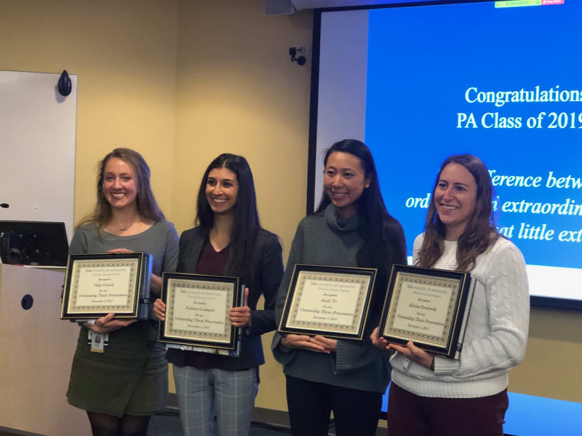 Yale PA Students Recognized for Outstanding Thesis Projects
