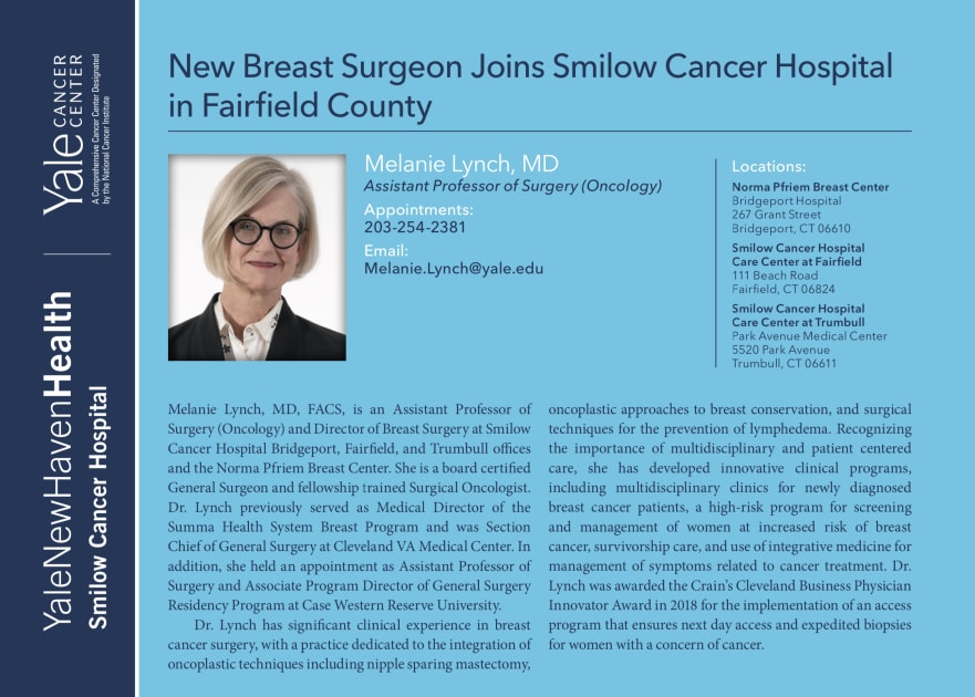 New Breast Surgeon Joins Smilow Cancer Hospital in Fairfield County