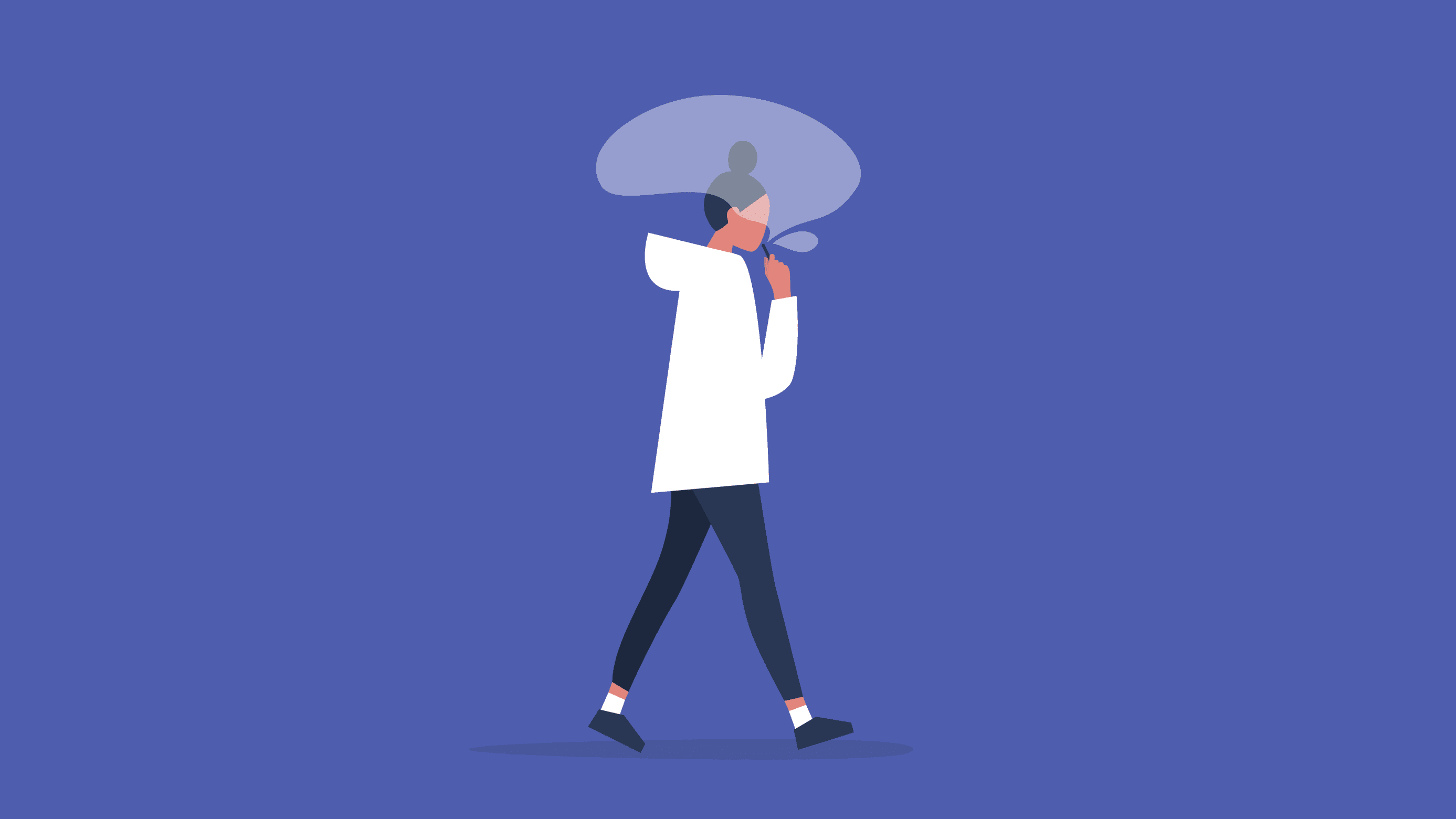 Illustration of a woman vaping