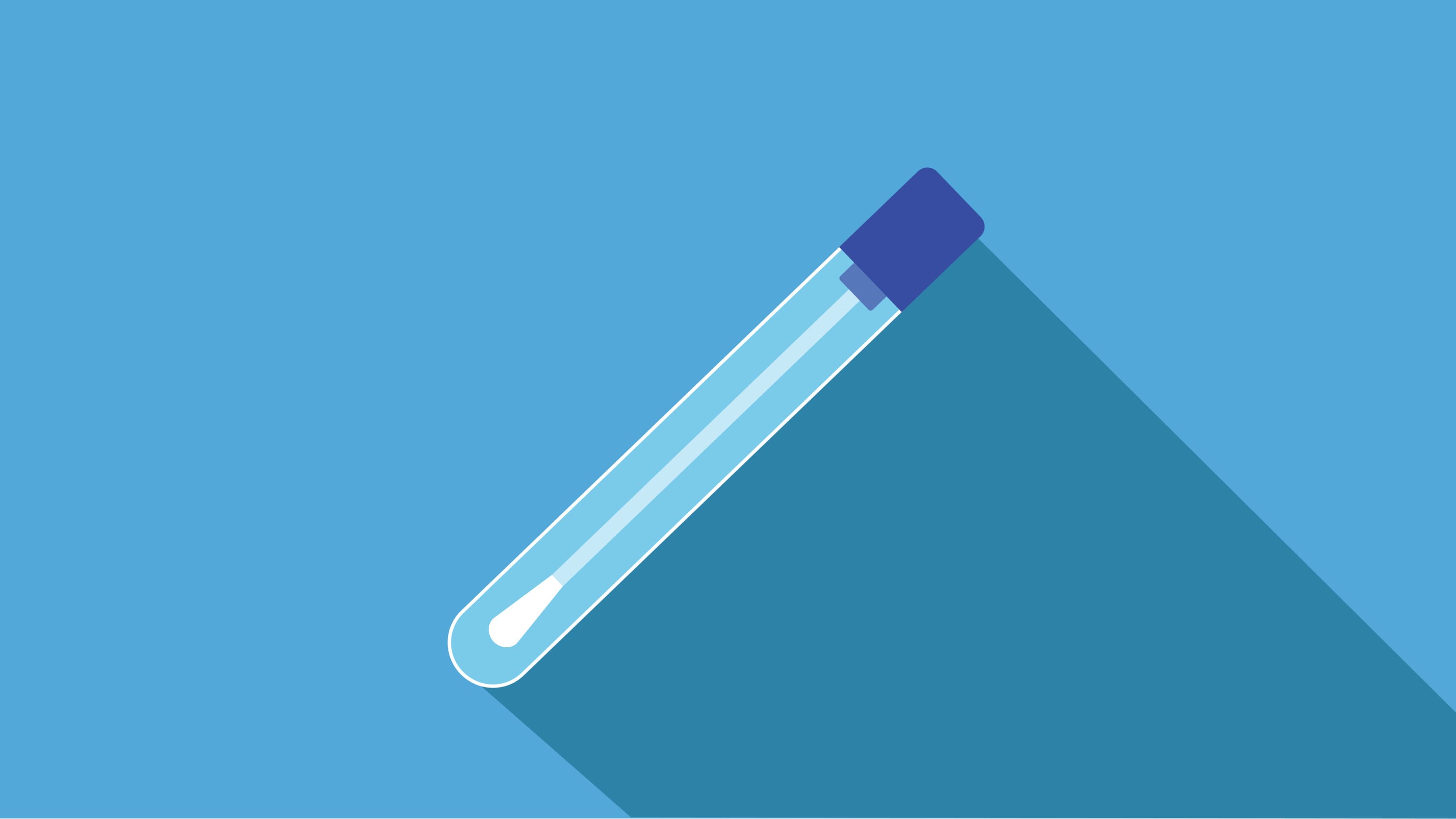 Illustration of a blue test swab